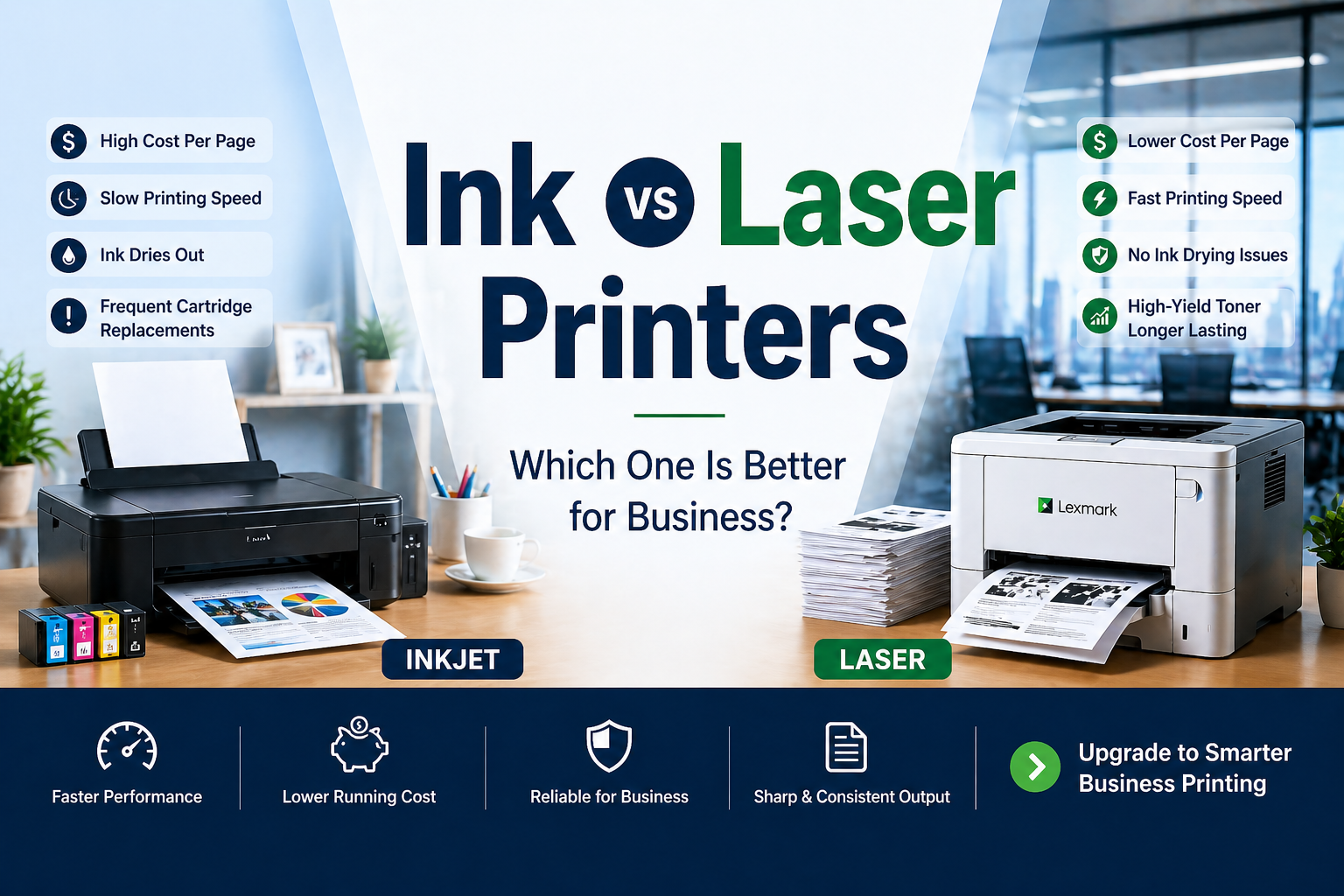 Why Switch from Ink to Laser Printers? (2026 Business Guide)