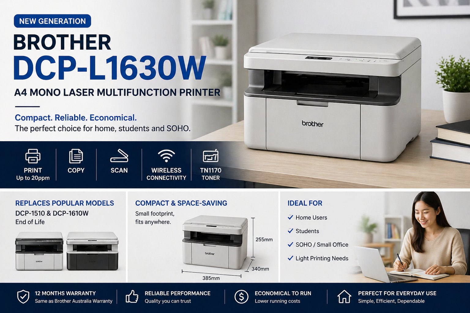 Brother DCP-L1630W A4 Mono Laser Printer Review | Compact Home & SOHO