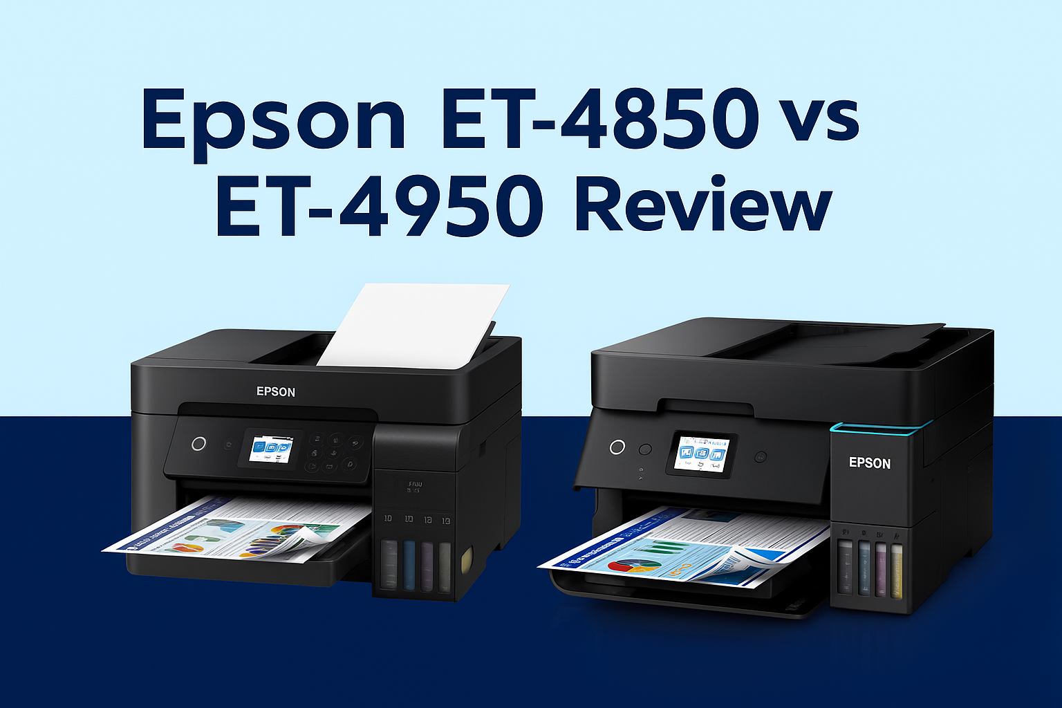 Epson EcoTank ET-4950 vs ET-4850 multifunction printer comparison