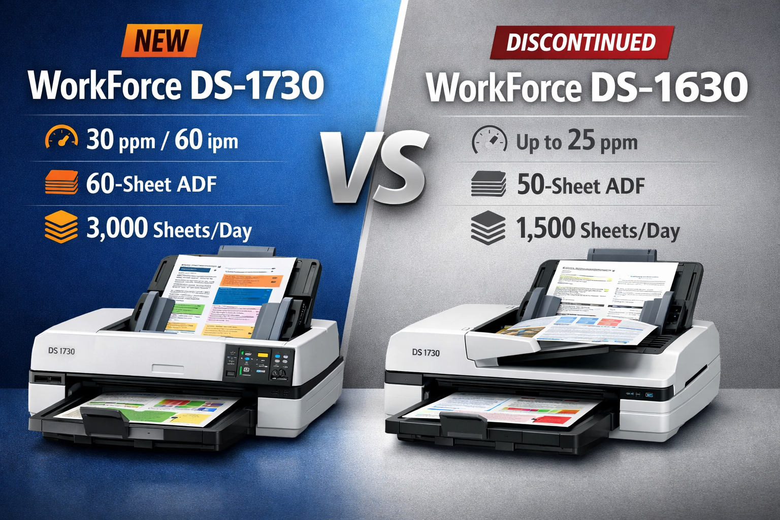 Epson WorkForce DS-1730 vs DS-1630: What’s Changed (and Why the DS-1730 is the Better Buy)