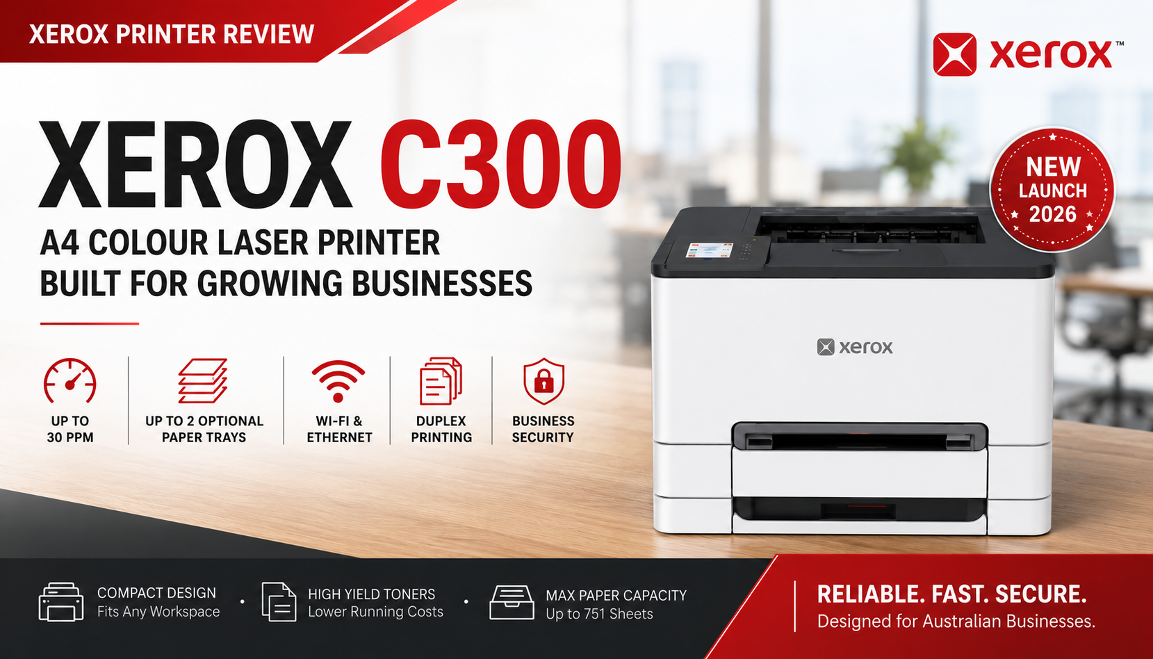 Xerox C300 Review – A Compact Colour Laser Printer Built for Growing Businesses