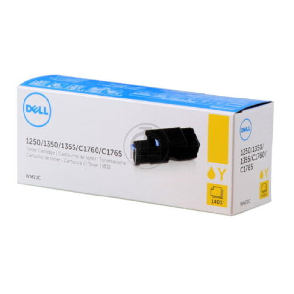 1 X Genuine Dell 1250C 1350Cnw 1355Cn C1760Nw C1765Nf Yellow High Yield Toner Cartridge (1.4K)