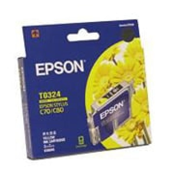 1 X Genuine Epson T0324 Yellow Ink Cartridge -
