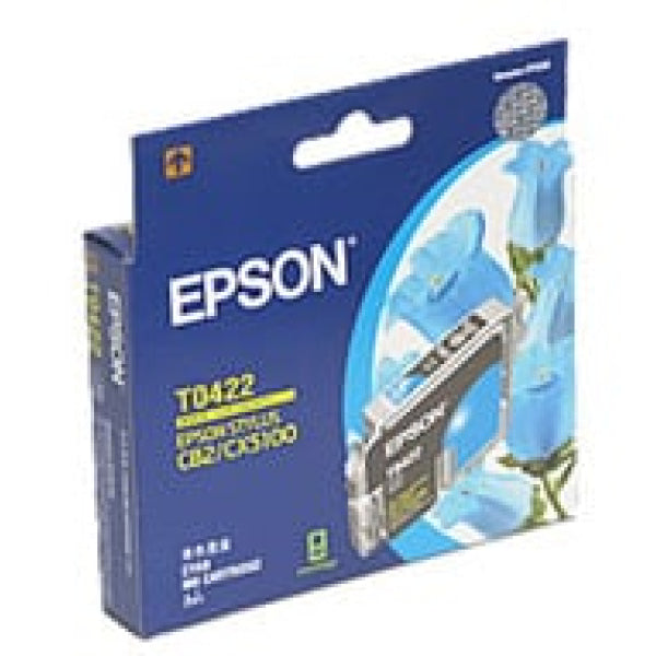 1 X Genuine Epson T0422 Cyan Ink Cartridge -
