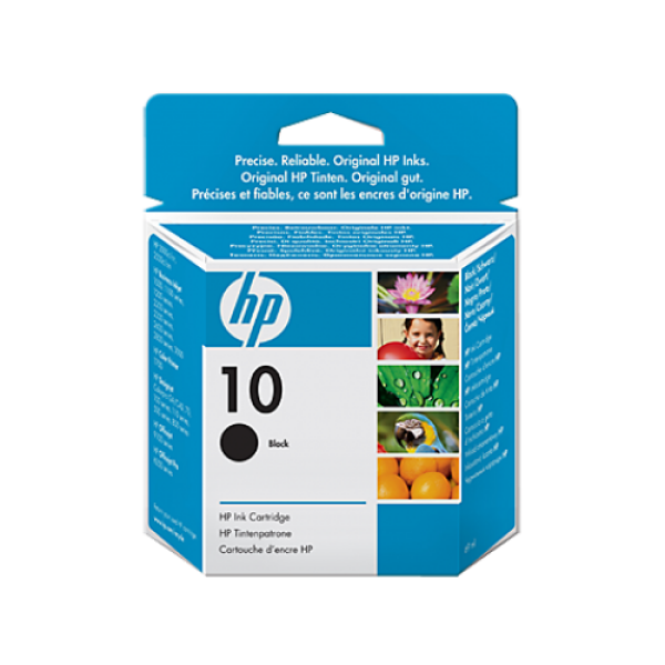 1 X Genuine Hp 10 Black Ink Cartridge C4844Aa -