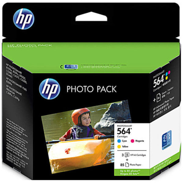 1 X Genuine Hp 564 Cyan &Amp; Magenta Yellow Ink Cartridge Photo Value Pack Cg929Aa -
