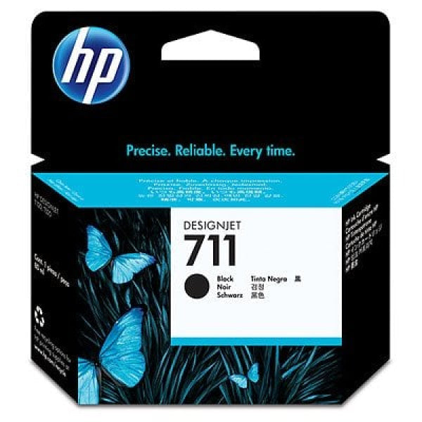 1 X Genuine Hp 711B Black Ink Cartridge Cz133A 3Wx01A -