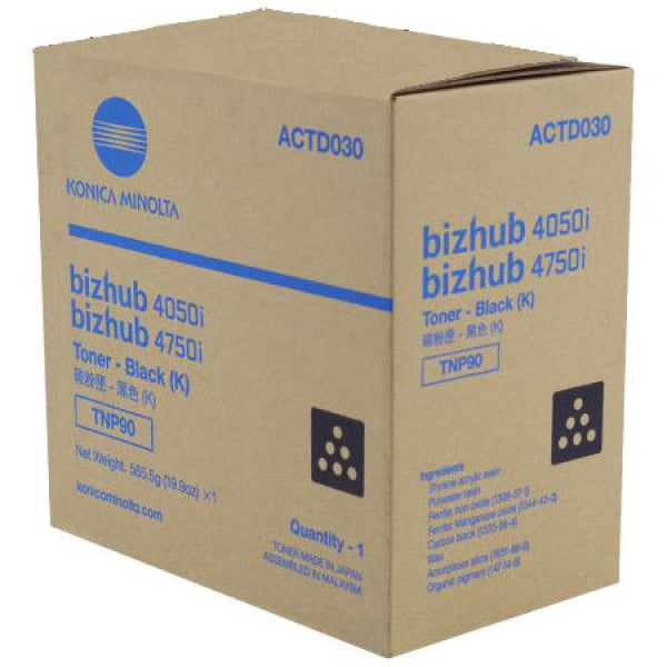 1 X Genuine Konica Minolta Bizhub 4050I 4750I Toner Cartridge Tnp90 Actd090 -