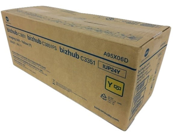 1 X Genuine Konica Minolta Bizhub C3351 C3851 Yellow Imaging Drum Unit Iup24Y A95X06D Cartridge -