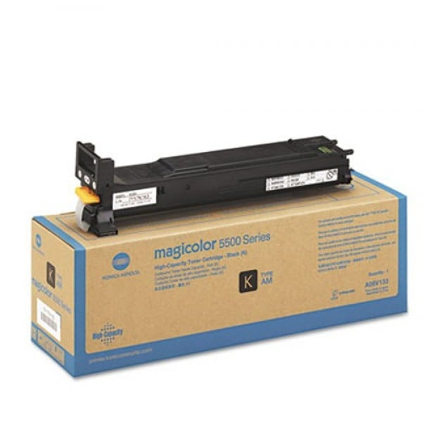 1 X Genuine Konica Minolta Magicolor 5500 5550 5650 Black Toner Cartridge A06V193 -