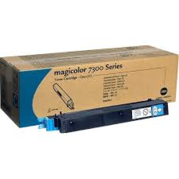 1 X Genuine Konica Minolta Magicolor 7300 Cyan Toner Cartridge 1710530004 -