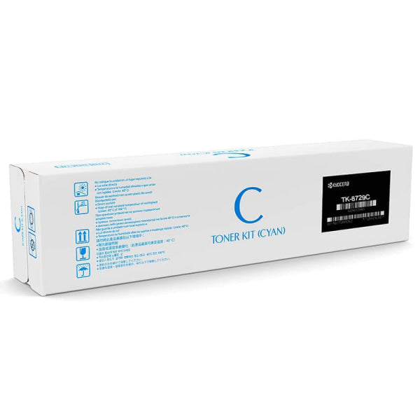 1 X Genuine Kyocera Tk-8729C Cyan Toner Cartridge Taskalfa-7052Ci 8052Ci -