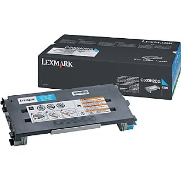 1 X Genuine Lexmark C500 X500 X502 Cyan Toner Cartridge High Yield -