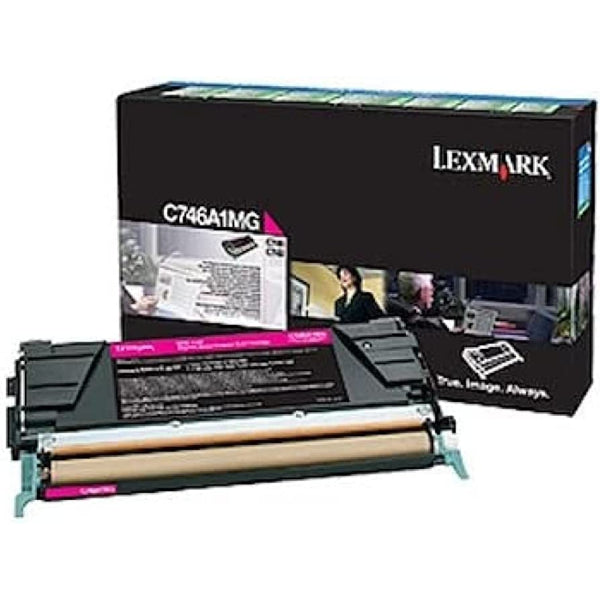 1 X Genuine Lexmark C746A1Mg Magenta Toner Cartridge Return Program For C746Dn/C748De (7K) -