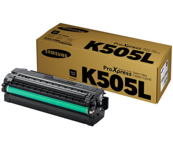 1 X Genuine Samsung Sl-C2620 Sl-C2670 Sl-C2680 Black Toner Cartridge High Yield Clt-K505L Su169A -