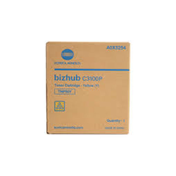 1 X Genuine Konica Minolta Bizhub C3100P Yellow Toner Cartridge Tnp50Y A0X5294 -