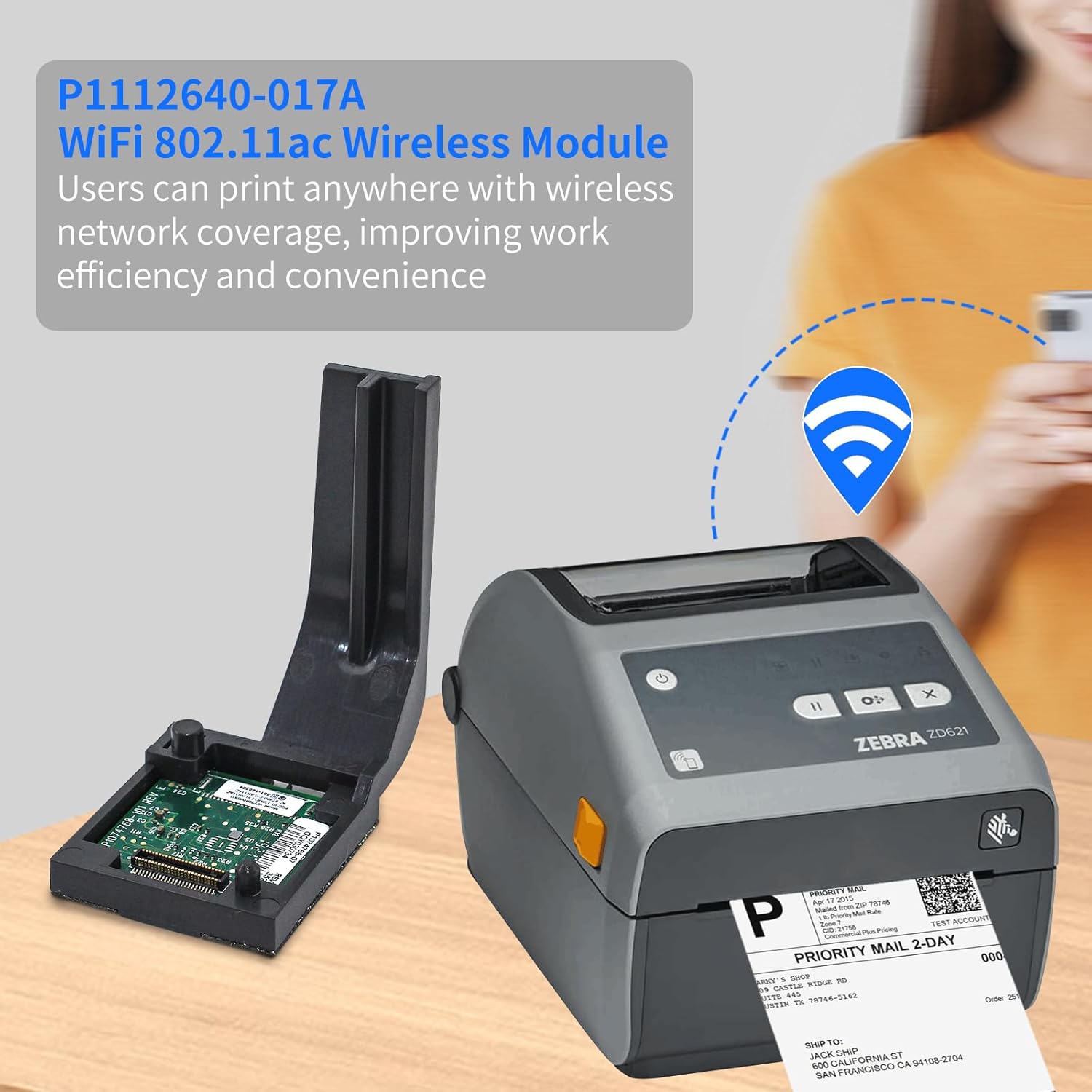 Zebra Wireless Module WiFi 802.11ac Bluetooth 4.1 for ZD421 ZD621 ZD411 ZD611
