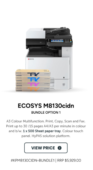 Kyocera ECOSYS M8130cidn A3 Colour Multifunction Printer +BONUS: TK8119 C/M/Y/K Toner Set
