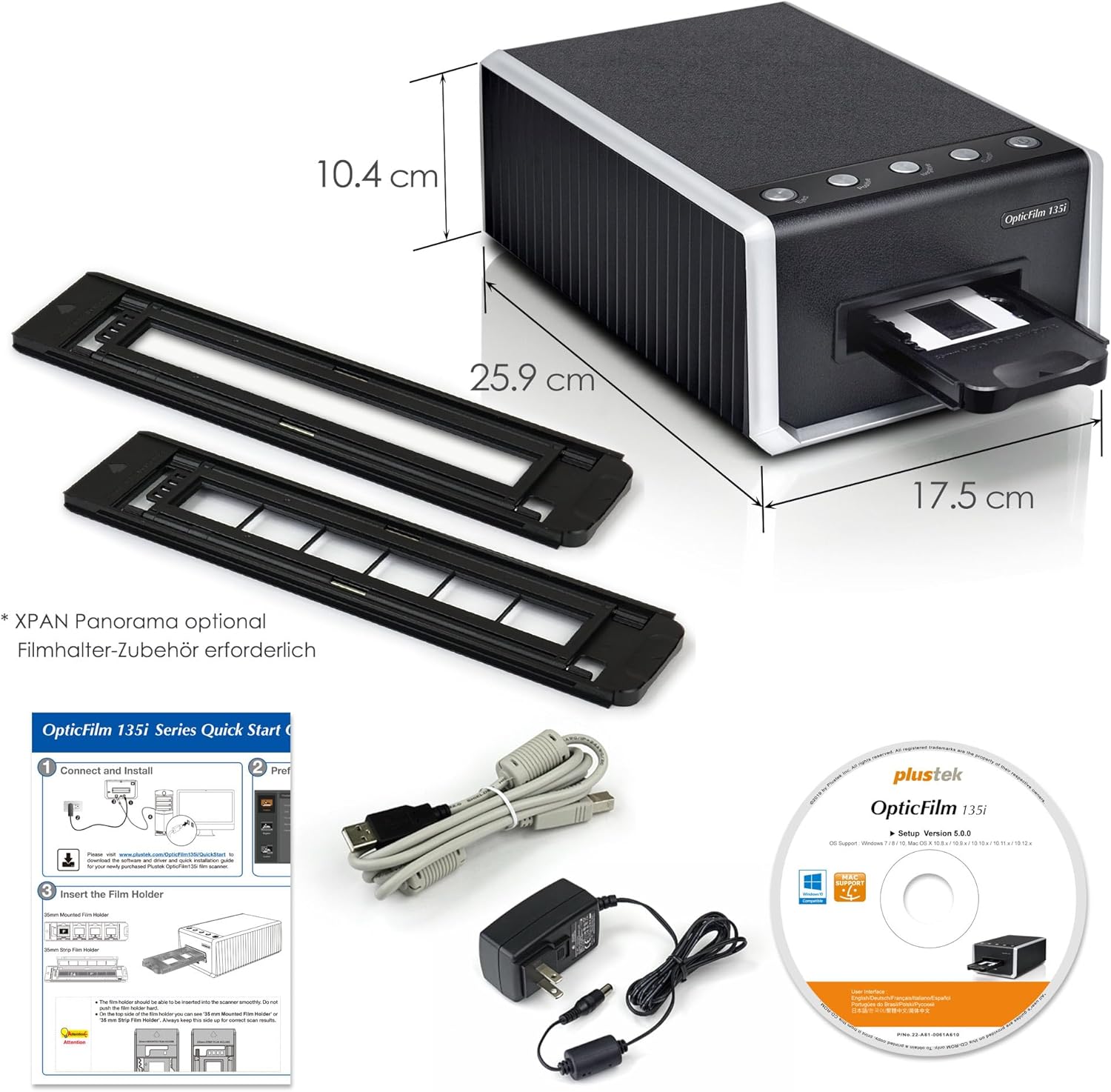 Plustek OpticFilm 135i 35mm Film Scanner – High-Resolution Film & Slide Scanner