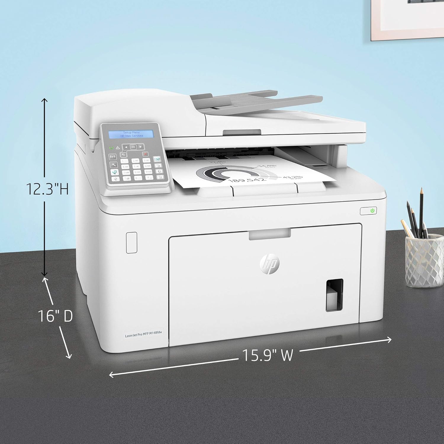 HP LaserJet Pro M148dw 3-in-1 A4 Mono Laser Multifunction Printer 28PPM 4PA41A