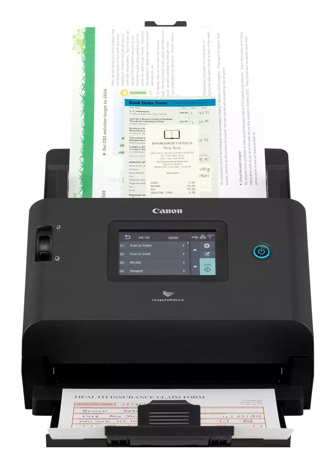 Canon imageFORMULA DR-S350NW A4 Wireless Network Document Scanner 50PPM Duplex 60-Sheet ADF