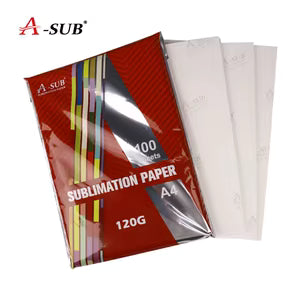 A-SUB A4 Sublimation Paper 120gsm 100 Sheets 210x297mm for Heat Press Printing