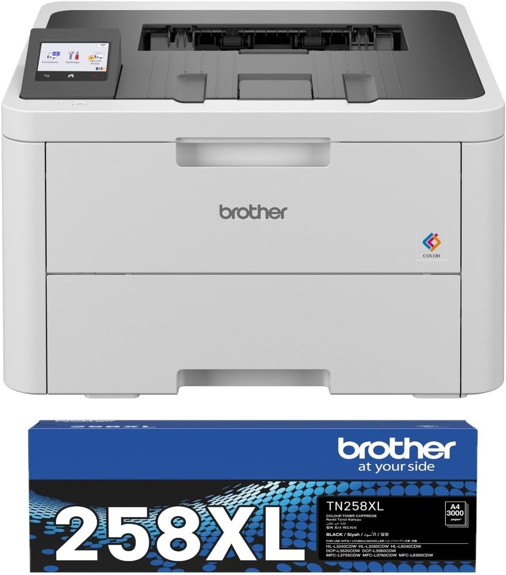 Brother HL-L3280CDW A4 Color Laser WiFi Printer+BONUS: TN258XL Black Toner (3K)