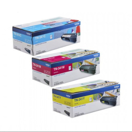 *CLEAR!* 3x Pack Genuine Brother TN-341 C/M/Y Color Toner Cartridge Set *Damaged Box or Unbox*