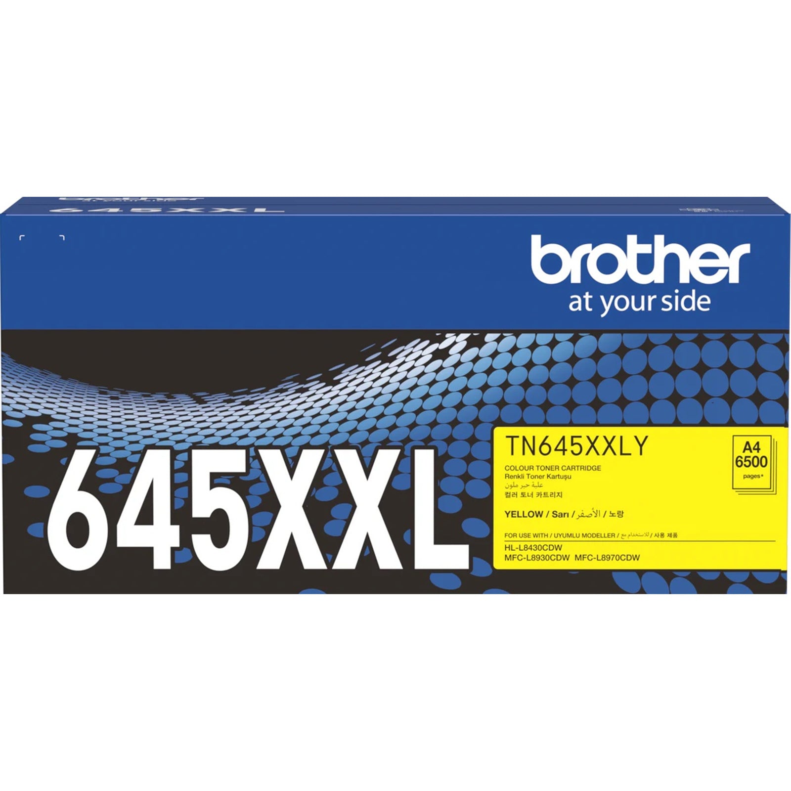 Brother TN645XXLY Super High Yield Yellow Toner Cartridge for HL-L8430CDW MFC-L8970CDW MFC-L8930CDW - 6.5K pages