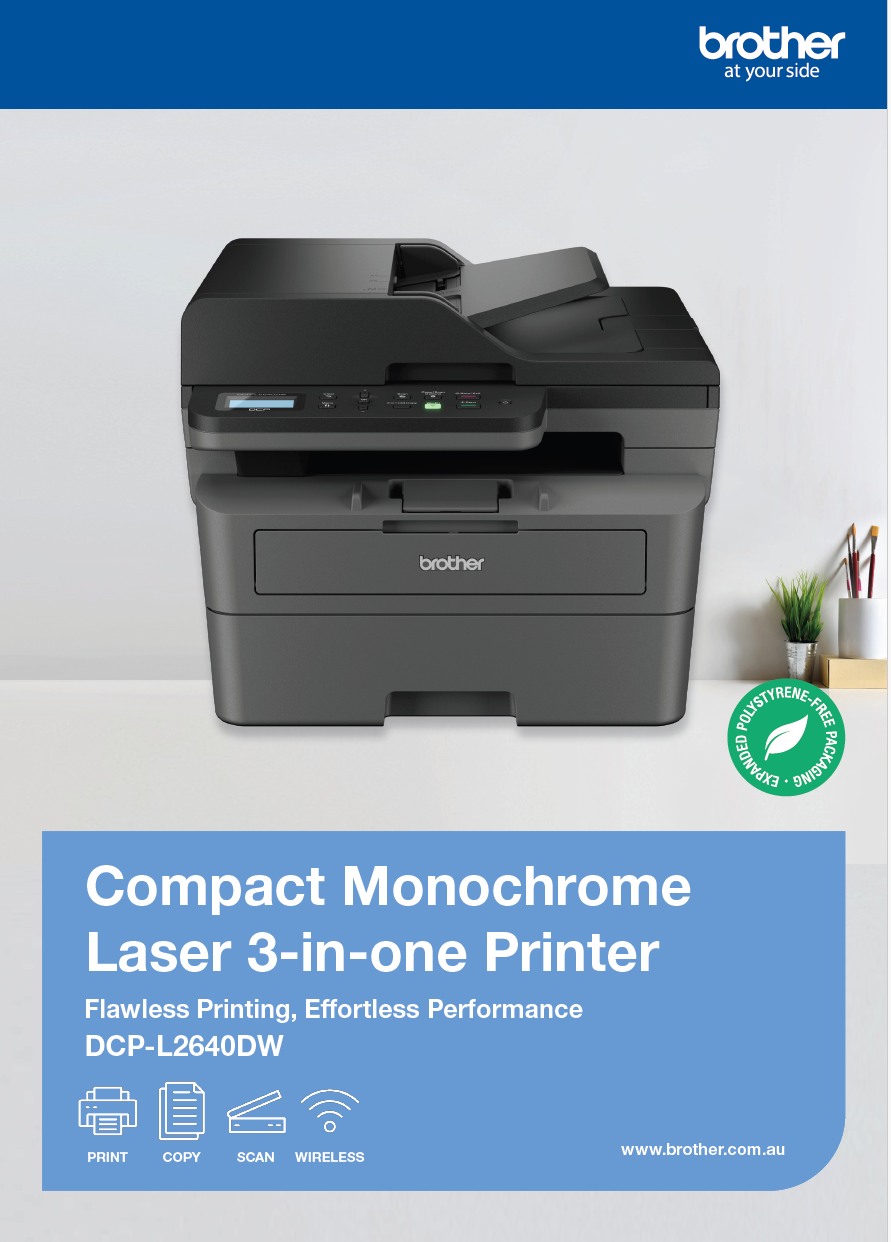 Refurbished Brother DCP-L2640DW Refurbished A4 Mono Laser Multifunction Printer with Scanner