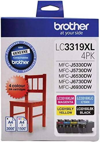 *Bundle* 4x Pack Brother LC-3319XL C/M/Y/K Ink Cartridge Set for MFC-J5330dw J5730dw J6530dw J6730dw J6930dw