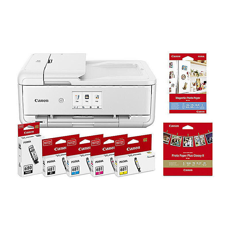 Canon PIXMA TS9565a Home Office Value Bundle – A3 Colour Printer +2 sets Ink & Photo Paper
