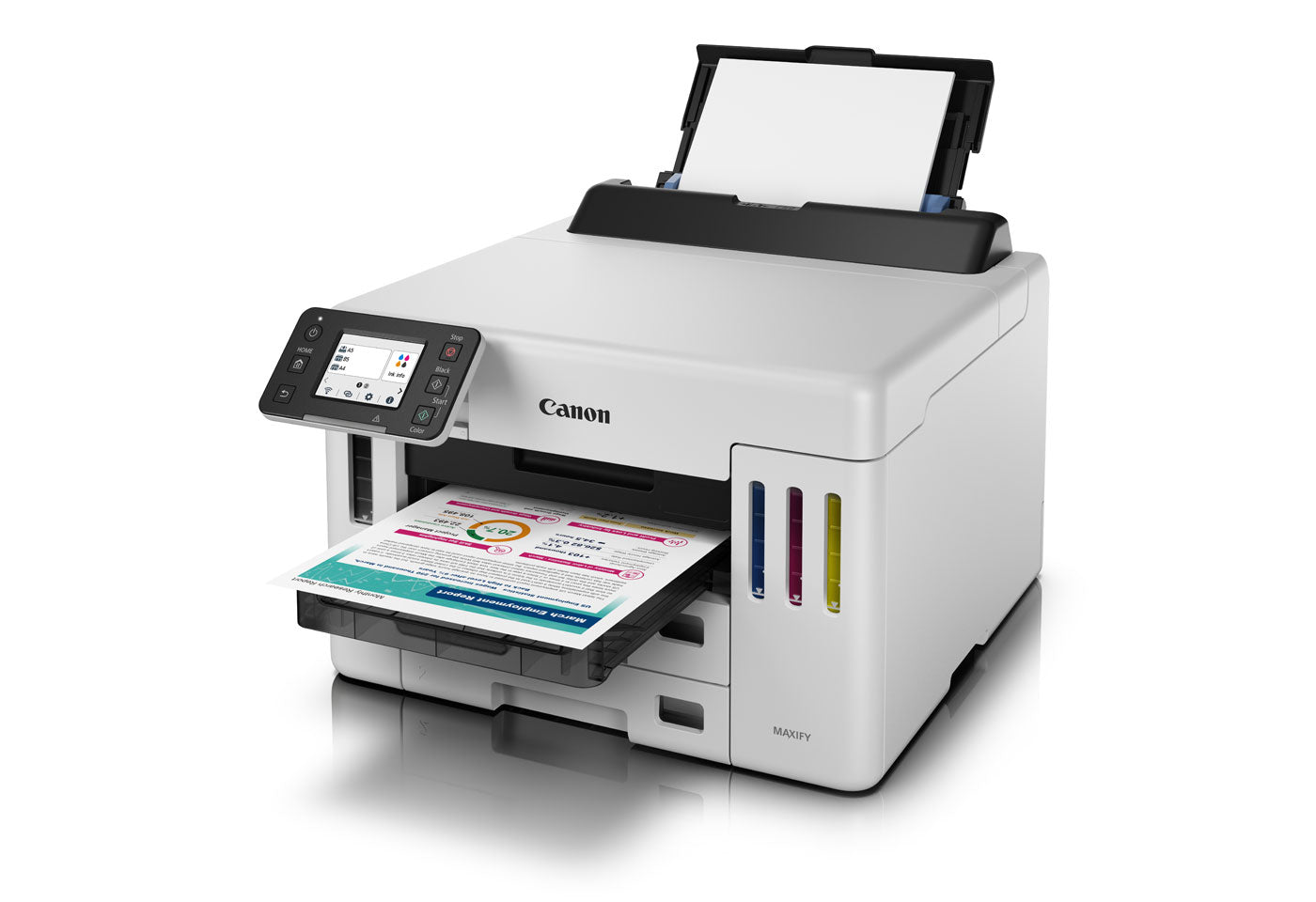 Canon MAXIFY GX5560 MegaTank A4 Single Function Color Printer+Dual Tray 24PPM GI-66 Ink Bottle