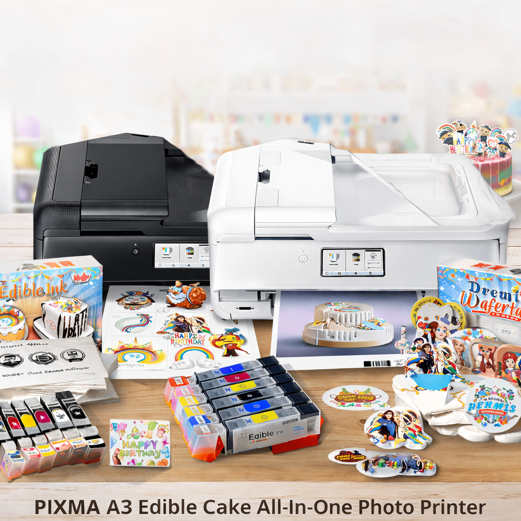 *Bundle* Canon A4 Edible Image Printer+PGI680/CLI681 Edible Ink Bottle Kit+Wafer Paper Pack
