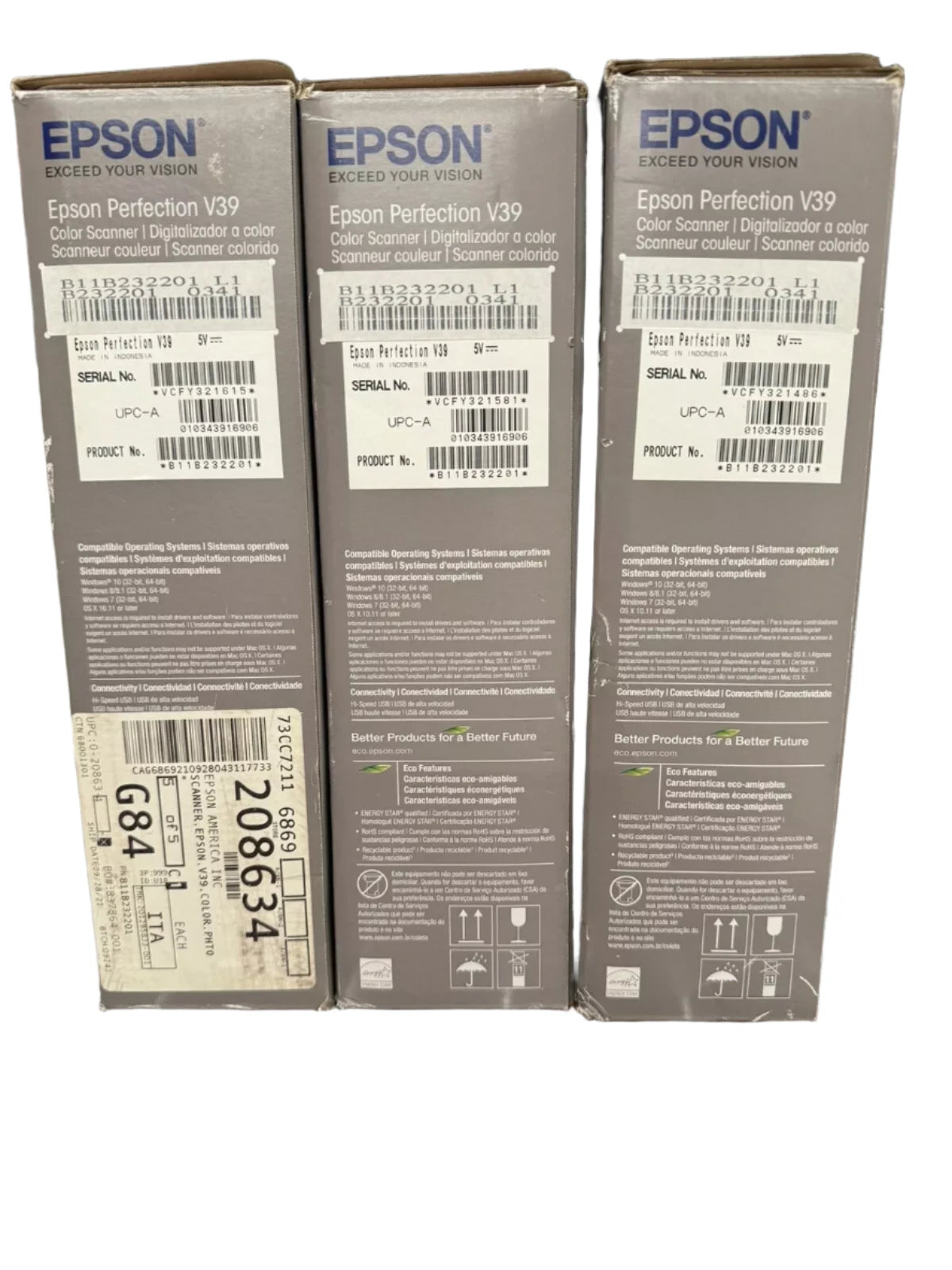 Epson Perfection V39 Flatbed Portable Photo A4 LED Scanner 4800DPI PN:B11B232501