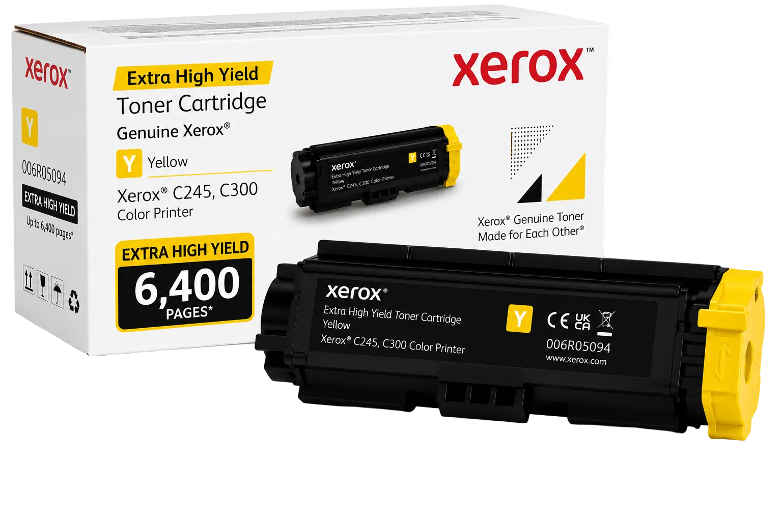 Genuine Xerox 006R05094 Extra High Yield YELLOW Toner Cartridge for C245 C300 6.4K