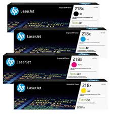 Genuine HP 218X High Yield Toner Set Bundle (W2180X, W2181X, W2182X, W2183X) - C/M/Y/K