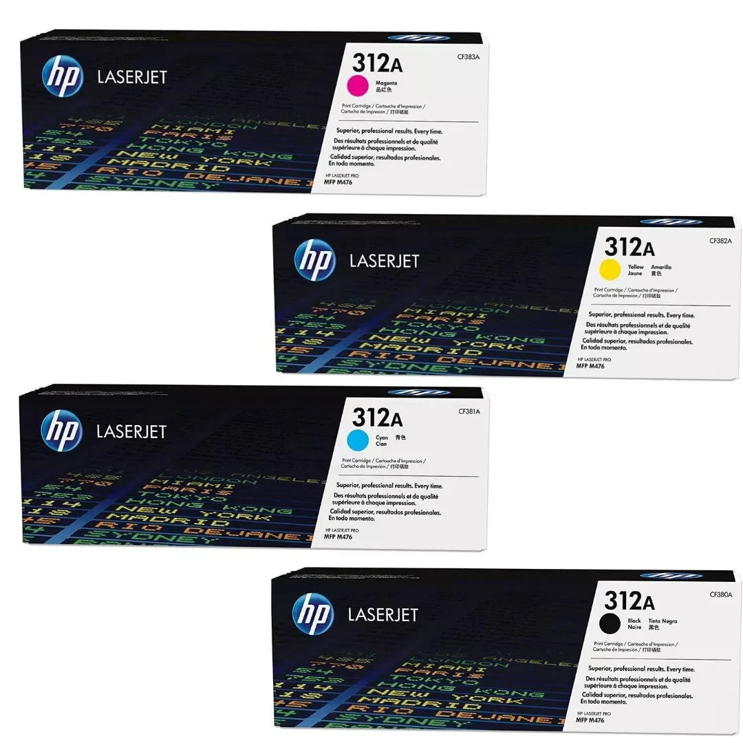*SALE!* Genuine HP 312A CMYK Toner Cartridge Set for Color LaserJet Pro M476 2.4K/2.7K