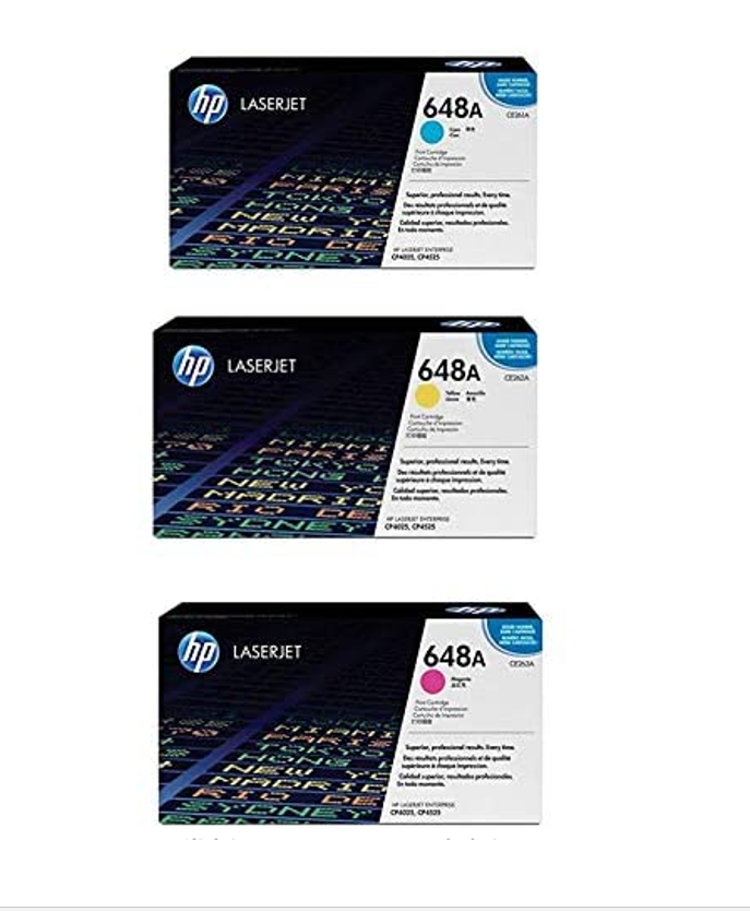 *CLEAR!* Original 3x Pack HP #648A C/M/Y Color Toner Set for LaserJet CP4025dn CP4525dn CE261A CE262A CE263A