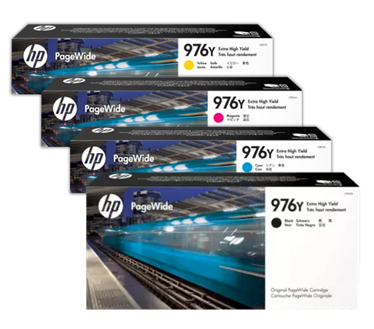 4x Pack Genuine HP #976Y 976YC BK/C/M/Y EXTRA High Yield Ink PageWide P57750 P55250