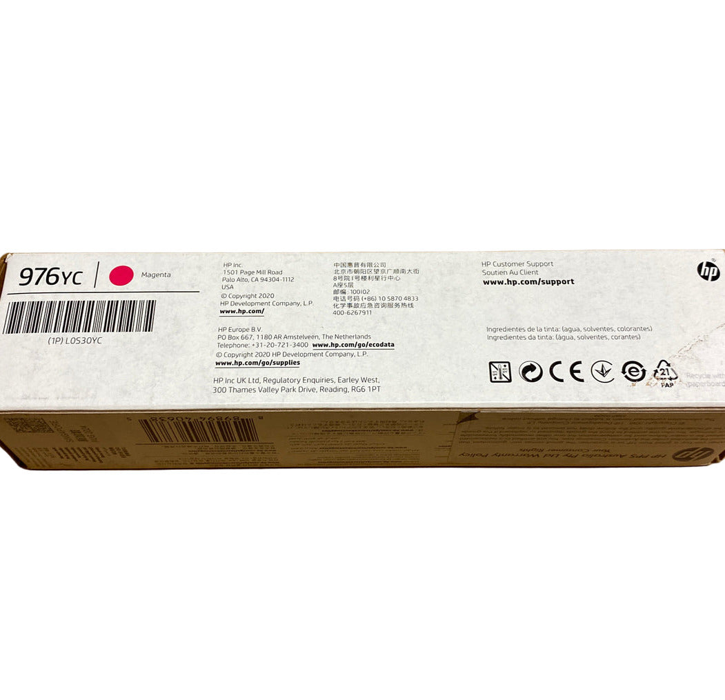 Genuine HP #976Y Magenta Ink Cartridge L0R06A for PageWide Pro 552dw 577z P55250 P57750 (13K)