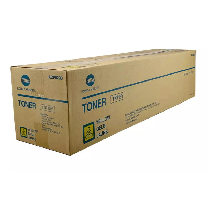 Genuine Konica Minolta TN715Y Yellow Toner Cartridge ACP8290 for Bizhub C750i (45K)