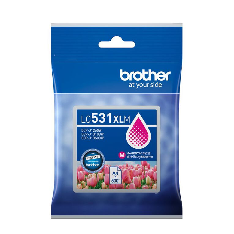 Genuine Brother LC531XLM Magenta Ink Cartridge High Yield for DCP-J1310DW DCP-J1360DW DCP-J1260W (500 Pages)