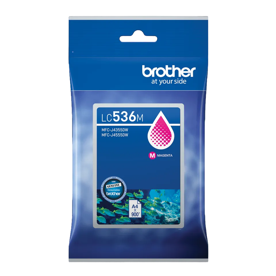 Genuine Brother LC536M Magenta Ink Cartridge for MFC-J6560DW - Original – 900 Pages