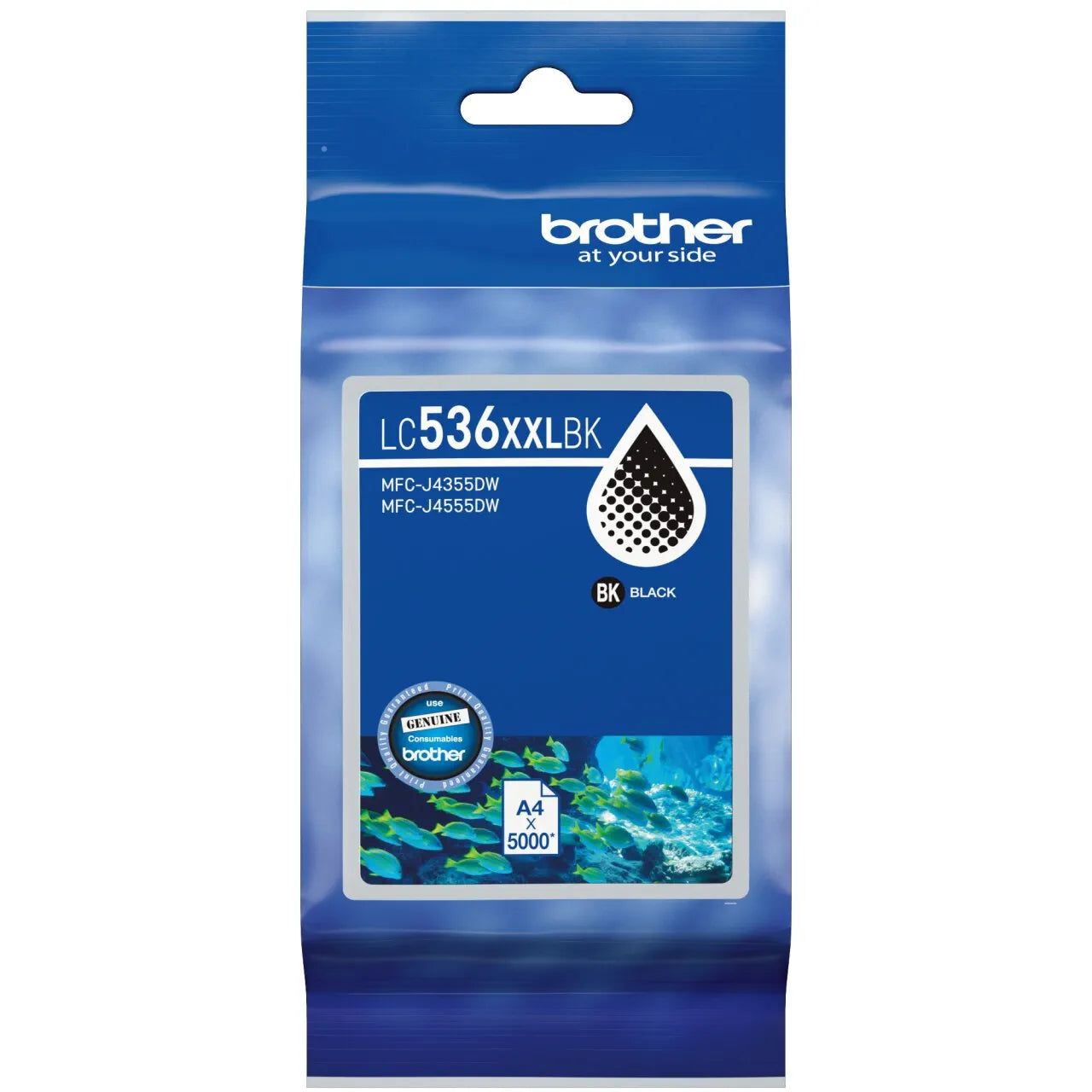 Genuine Brother LC536XXL Black Extra High Yield Ink Cartridge for MFC-J4355DW MFC-J4555DW (5K)