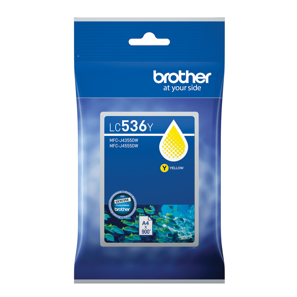 *NEW* Brother LC536Y Yellow Ink Cartridge – Original – 900 Pages