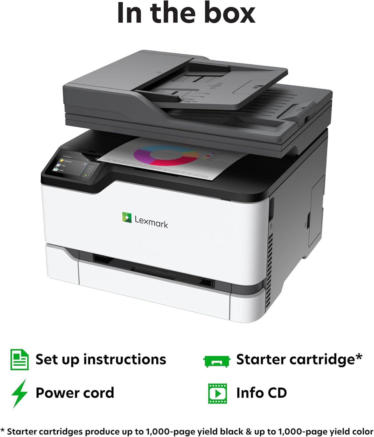 Xerox Lexmark CX431ADW A4 Color Laser Multifunction Printer + Duplex Scanning 25PPM P/N:40N9575