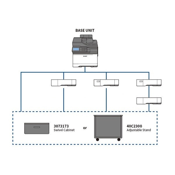 Original Lexmark Adjustable Stand / Cabinet for A4 Laser Printers (40C2300)