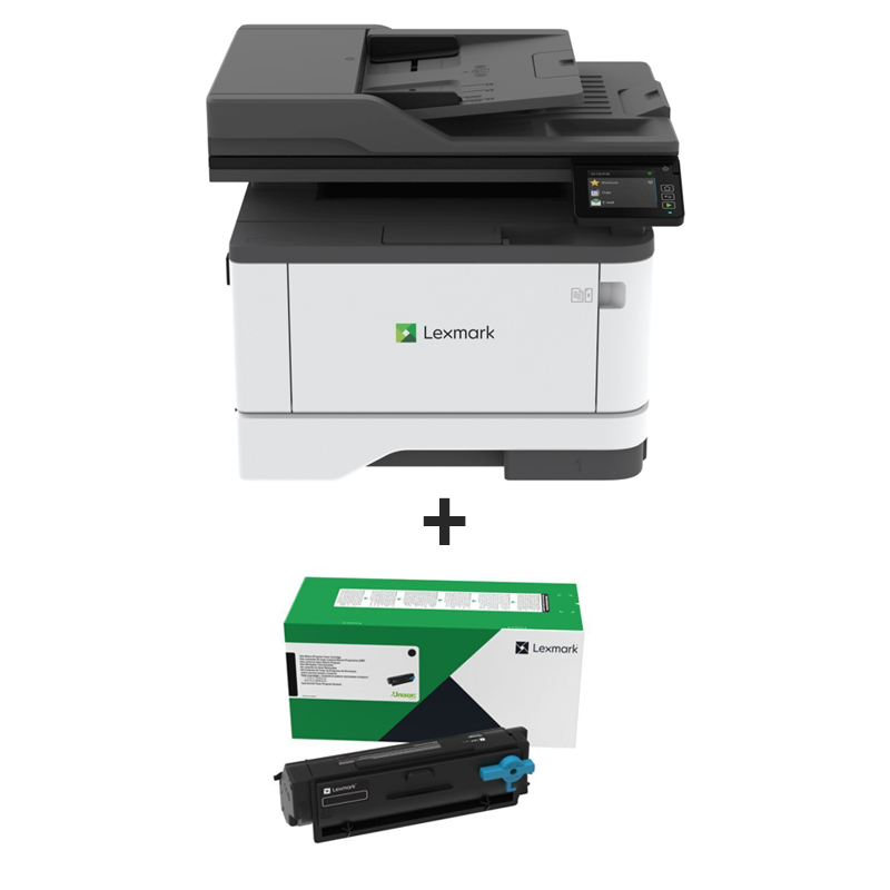 Bundle: Lexmark MB3442i A4 Mono Laser MFP Printer 29S0394 + BLACK High Yield Toner Cartridge