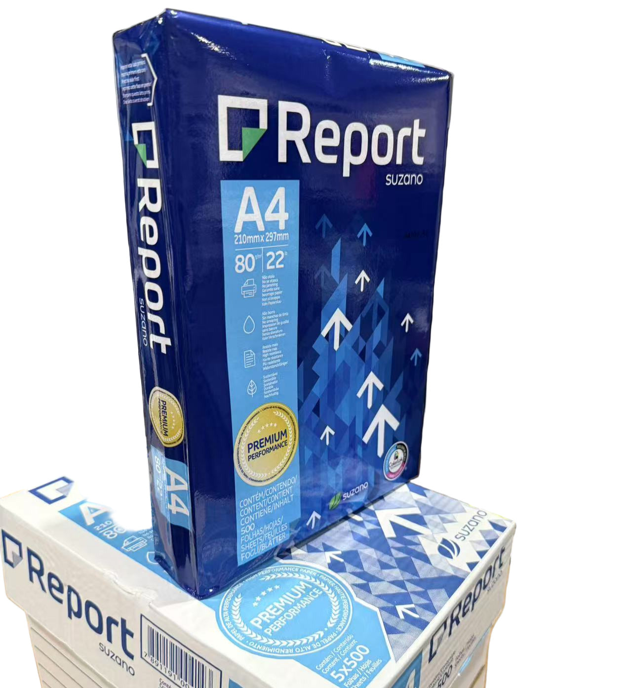 5x Reams Report A4 Copy Paper (2500 Sheets) 80GSM - 161CIE -FSC Certified